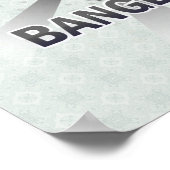 バングラデシュ国旗の地図2.0 ポスター (角)