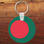 バングラデシュ国旗を持つキーチェーン キーホルダー (正面)