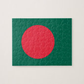 バングラデシュ国旗を持つパズル ジグソーパズル (横)