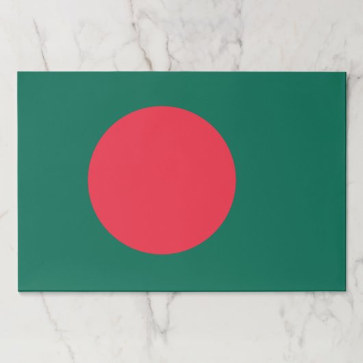 バングラデシュ国旗を掲げたティアウェイ紙用パッド ペーパーパッド (正面)