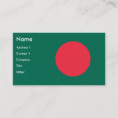 バングラデシュ国旗を掲げた名刺 名刺 (正面)