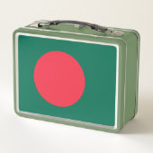 バングラデシュ国旗を掲げた金属製ステンレス弁当箱 メタルランチボックス (裏面)