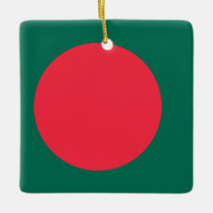 バングラデシュ国旗 セラミックオーナメント