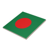 バングラデシュ国旗 セラミックタイル (側面)