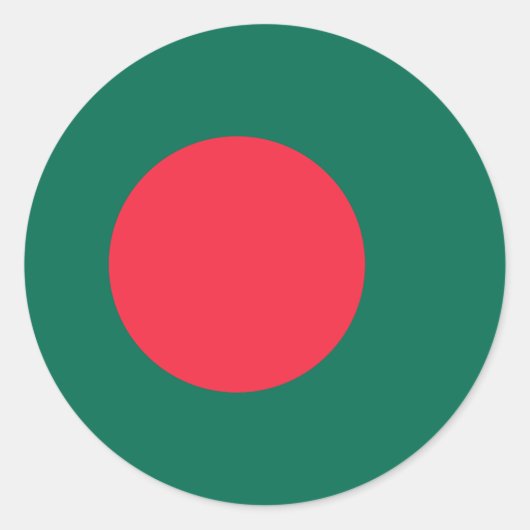 バングラデシュ国旗 ラウンドシール (正面)