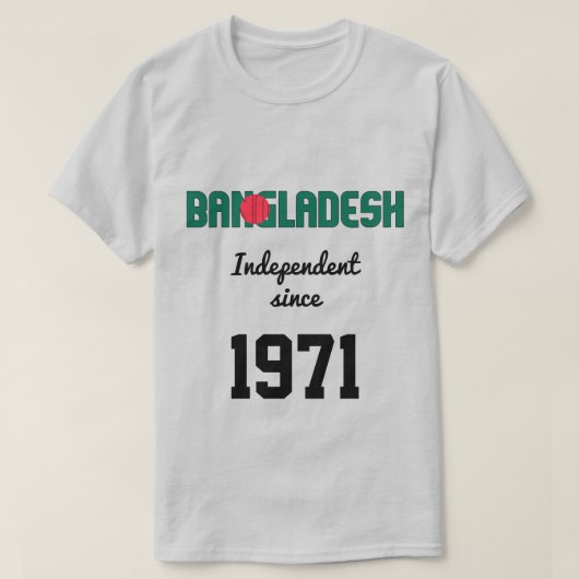 バングラデシュ国旗 独立記念日 セレブレーション Tシャツ (デザイン正面)