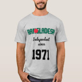バングラデシュ国旗 独立記念日 セレブレーション Tシャツ (正面)