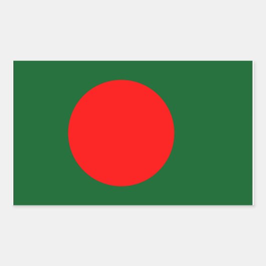バングラデシュ国旗 長方形シール (正面)