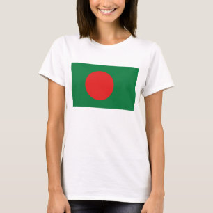 バングラデシュ国旗x地図Tシャツ Tシャツ