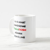 バングラデシュ女性、すばらしい コーヒーマグカップ (正面左)