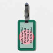 バングラデシュ簡単ID個人の国旗 ラゲッジタグ (裏面縦)