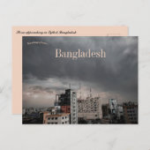 バングラデシュ・シルエットで嵐が近づく ポストカード (正面/裏面)