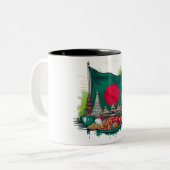 バングラデッシュをテーマにした象徴的なマグカップ ツートーンマグカップ (正面左)