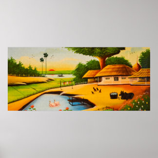 バングラデ伝統的シュビレッジ ポスター