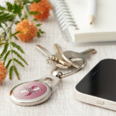 バングルディとアイボリーリボンと蝶 キーホルダー (側面)