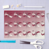 バングルディとアイボリーリボンと蝶 薄葉紙 (クラフト)