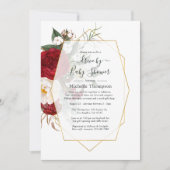 バングルディとホワイトフローラのジオメトリックドライブ(シャワー付) 招待状 (正面)