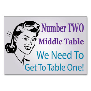 バンコおもしろいナンバー2ミドルテーブルカード テーブルナンバー