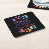 バンコおもしろいー何番だ?水彩画 スクエアペーパーコースター (アングル)