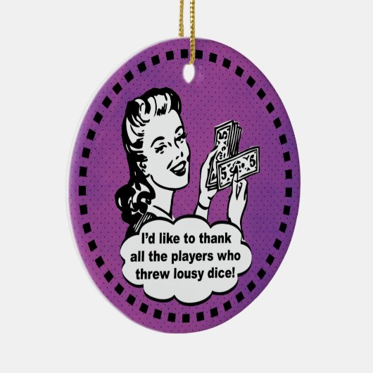 バンコおもしろい選手が優勝したパープルヴィンテージ セラミックオーナメント (右)
