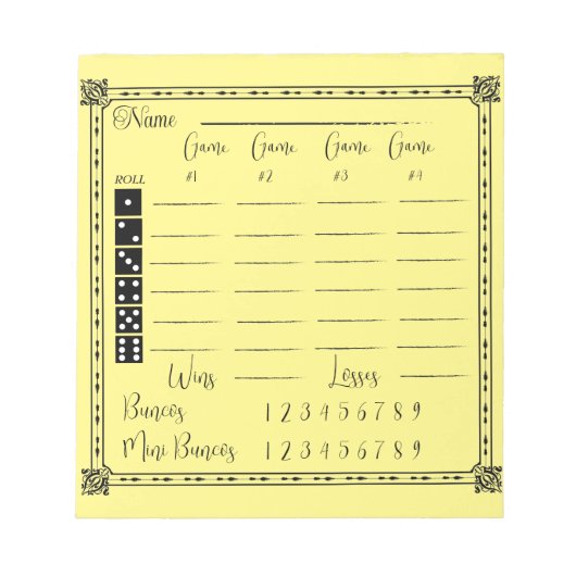 バンコエレガントスコアパッド ノートパッド (正面)