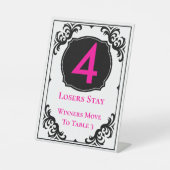 バンコエレガントピンクヘッドテーブルNumber 4 台座サイン (正面)
