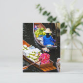 バンコクに浮かぶ市場 ポストカード (スタンド正面)