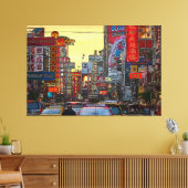 バンコクのチャイナタウンThailand – 変更された写真 キャンバスプリント (インサイチュ (リビング))