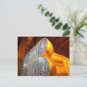 バンコクのワット・ポー、ブッダをリクライニング。 ポストカード (スタンド正面)