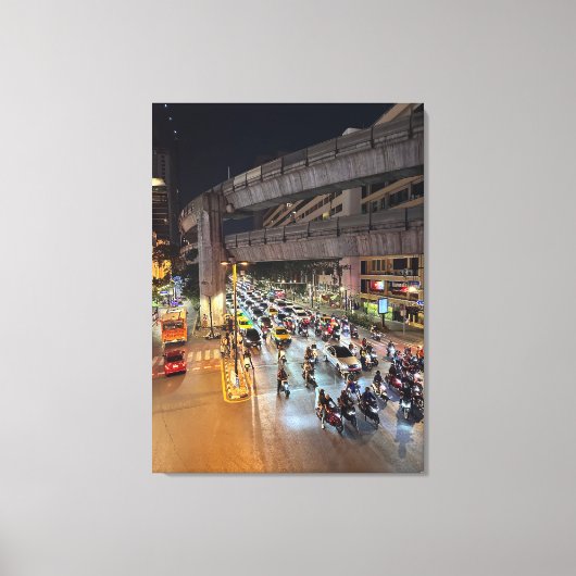 バンコクの夜の写真友達のためのギフト キャンバスプリント (正面)