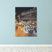 バンコクの夜の写真友達のためのギフト キャンバスプリント (インサイチュ (ウッドフロア))