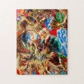 バンコクの寺院のドラゴン ジグソーパズル (縦)