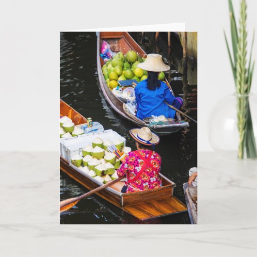 バンコクの浮上市場 カード (正面)