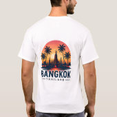 バンコクの熱帯の夕日 Tシャツ (裏面)
