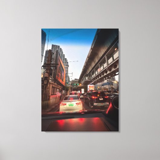バンコクはまだ生き生きとした人生の写真 キャンバスプリント (正面)