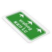 バンコクアヘッド警戒!⚠タイ交通標識⚠ マグネット (右側)