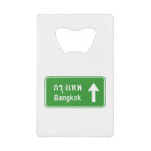 バンコクアヘッド⚠タイ高速道路交通標識⚠ クレジットカード栓抜き (正面)