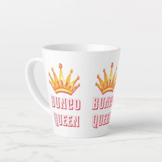 バンコクイーンクラウン王室のー カフェラテマグ (左アングル)