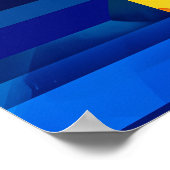 バンコクカラフルシティスケープ鮮やかスカイライン ポスター (角)