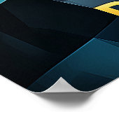 バンコクキュービストリフレクションモダン – 幾何学都市 ポスター (角)