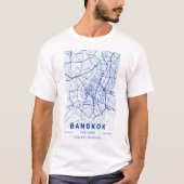 バンコクシティマップブルー Tシャツ (正面)