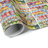 バンコクシリアル棚：フードランド社説 ラッピングペーパー (ロールコーナー)