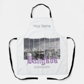 バンコクスカイラインヴィンテージBKKレトロタイデザイン エプロン (正面)