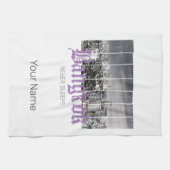 バンコクスカイラインヴィンテージBKKレトロタイデザイン キッチンタオル (横)