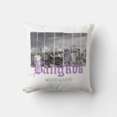 バンコクスカイラインヴィンテージBKKレトロタイデザイン クッション (正面)