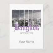 バンコクスカイラインヴィンテージBKKレトロタイデザイン シーズンポストカード (正面)