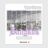 バンコクスカイラインヴィンテージBKKレトロタイデザイン シール (シート)