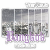 バンコクスカイラインヴィンテージBKKレトロタイデザイン シール (正面)