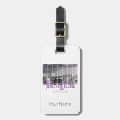 バンコクスカイラインヴィンテージBKKレトロタイデザイン ラゲッジタグ (正面縦)