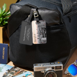 バンコクスクンビットスカイライン素晴らしサンセットアートギフトラグ ラゲッジタグ